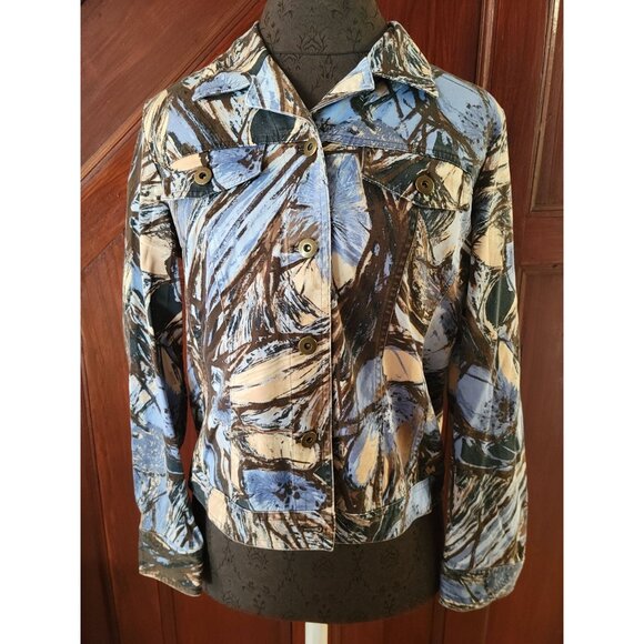 Christopher & Banks Womens Medium Abstract Print Jacket - Picture 1 of 4